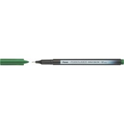 PENTEL Tűfilc, 0,4 mm, PENTEL "Pointliner", fenyőzöld