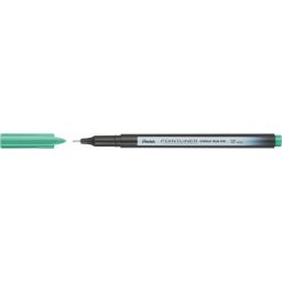 PENTEL Tűfilc, 0,4 mm, PENTEL "Pointliner", tengerzöld