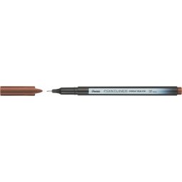 PENTEL Tűfilc, 0,4 mm, PENTEL "Pointliner", dióbarna