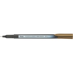 PENTEL Tűfilc, 0,4 mm, PENTEL "Pointliner", barna