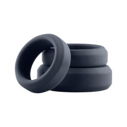 Boners - szilikon péniszgyűrű szett - 3 db (szürke)