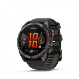 Garmin Fenix 8 PRO Amoled 51mm Sapphire Carbon Gray DLC Titanium fekete/sötétszürke szilikon szíjjal pulzusmérő óra