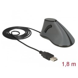 Delock ergonomikus függőleges optikai 5-gombos USB egér