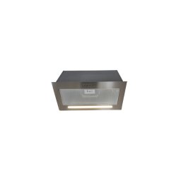 OPERIS PLUTO PLUS inox beépíthető páraelszívó, 3 fokozatú nyomógomb, 255-630 m3/h, 53-70 dB, 40 cm-es LED csík, 150 mm csatlakozócsonk, Energiaosztály