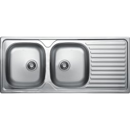 LAVEO ORION 2CS kétmedence csepptálcás inox mosogató szifonnal K.