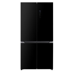 EVIDO SPACE FIT 505B szabadonálló 4 ajtós hűtő és fagyasztó, 91x190 cm, 505 l, D energiaosztály, fekete üveg