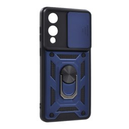 Defender szilikon telefonvédő (ütésállóság, tartógyűrű, kameravédő) SÖTÉTKÉK Samsung Galaxy S25 Edge (SM-S937)