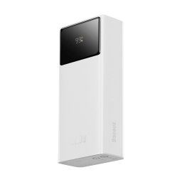 BASEUS ENERFILL FP41 vésztöltő Type-C+2 USB aljzat (30000mAh, 22.5W, PD gyorstöltő, LED kijelző) FEHÉR