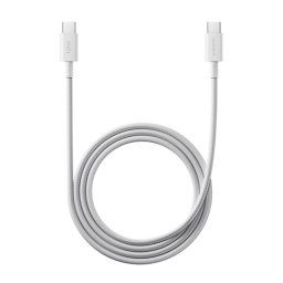 XIAOMI adatkábel (Type-C - Type-C, 6A, gyorstöltő, 100cm, cipőfűző) FEHÉR