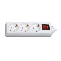 GAO Asztali elosztó 3-as kapcsolóval, 1.4m, 3x1.5, fehér 250V, 16A, 1.4m, H05VV-F 3x1.5 mm², IP20