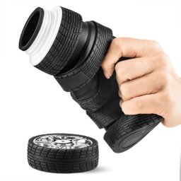 Gumiabroncsok formájú összecsukható szilikon kulacs - 500-800 ml