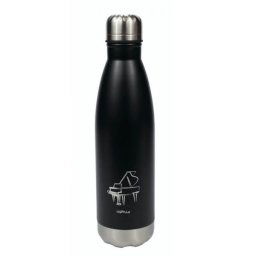 Zongorás duplafalú rozsdamentes termosz - 500 ml - fekete