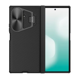 NILLKIN CAMSHIELD PROP szilikon telefonvédő (ütésállóság, kameravédő, kitámasztó, csíkos) FEKETE Samsung Galaxy Z Fold7 (SM-F966)