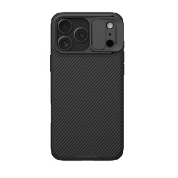 NILLKIN CAMSHIELD PRO szilikon telefonvédő (ütésállóság, kameravédő, csíkos) FEKETE Apple iPhone 17 Pro Max
