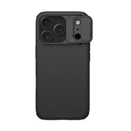 NILLKIN CAMSHIELD PRO szilikon telefonvédő (ütésállóság, kameravédő, csíkos) FEKETE Apple iPhone 17 Pro
