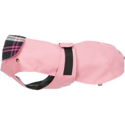Trixie Paris vízálló rózsaszín kutyakabát kivehető flanel béléssel, kockás mintával (S | Haskörméret: 42-55 cm | Háthossz: 40 cm | Nyakkörméret: 30-42 cm)