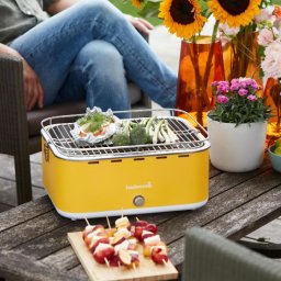 Barbecook Asztali faszenes grill 443321 cm sárga Carlo BC-CHA-1016 Kifutó termék!