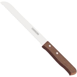 Tramontina Fanyelű kenyérvágó kés 18 cm rozsdamentes acél pengével Tradicional 22215/007