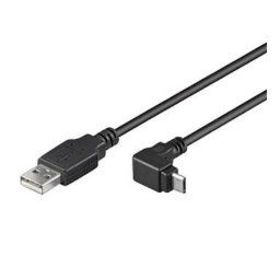 PremiumCord kábel micro USB 2.0, A-B, 90°-os csatlakozó, 1,8m