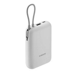 XIAOMI vésztöltő Type-C / USB aljzat (20000mAh, 22,5W, gyorstöltő, LED jelzés + fix Type-C kábel) VILÁGOSSZÜRKE