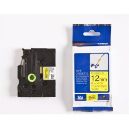 TZE-FX631 laminált P-touch flexibilis szalag (12mm) Black on Yellow - 8m (TZEFX631)
