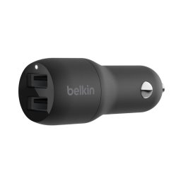 Belkin BOOST CHARGE 24 W-os kettős USB-A autós töltő, fekete