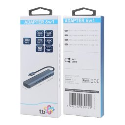 TB Touch USB C 6in1 - HDMI, USBx3, PD, RJ-45