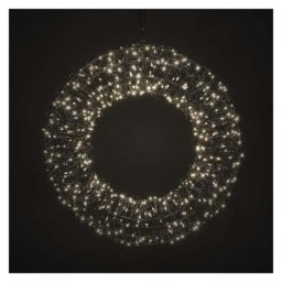 LED karácsonyi koszorú, 480 LED, külső és belső, meleg fehér