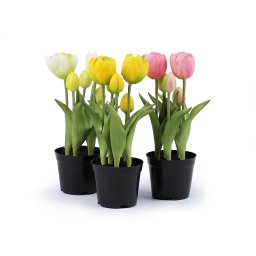 Élethű cserepes tulipán / Művirág / Műnövény