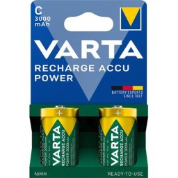 VARTA Tölthető elem, C baby, 2x3000mAh, előtöltött, műanyagmentes, VARTA "Power"