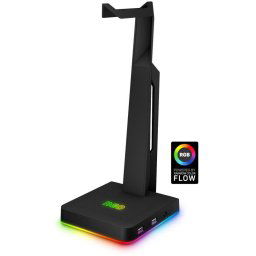 CONNECT IT NEO Stand-It RGB fejhallgató állvány USB hub, fekete
