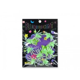 Fluoreszkáló pók szett 10db 3,5x4cm-es pók