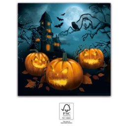 Szalvéta Halloween tökök 33x33 cm 20 db/cs