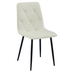 Krém étkezőszék LIBRA fekete lábakkal