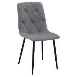 Szürke étkezőszék LIBRA fekete lábakkal