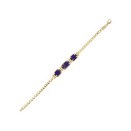 Kék valódi köves(lapis lazuli) karlánc 14k, 9,08 g