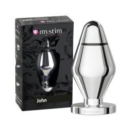 mystim Little John - elektro anál plug - ezüst (nagy)