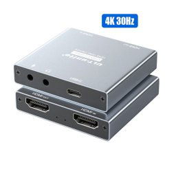 USB C 4K 30Hz HDMI videórögzítő kártya Plug-N-Play élő közvetítésű játékrögzítőhöz és videórögzítéshez