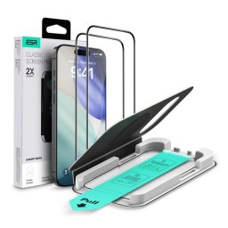 ESR ULTRAFIT képernyővédő üveg 2db (2.5D, 9H + segédkeret) ÁTLÁTSZÓ Apple iPhone 17 Air