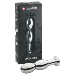 mystim O(h!)-thello - elektro, gömbös anál plug (ezüst)