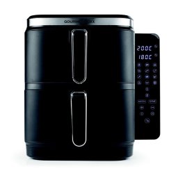 Gourmetmaxx Forrólevegős fritőz/ Airfryer két kamrás függőleges 2x5 literes 2800W DS15305-L