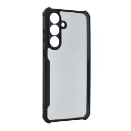 Szilikon telefonvédő (ütésállóság, légpárnás sarok, akril hátlap, kameravédő) FEKETE Samsung Galaxy S25 FE (SM-S731)