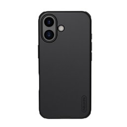 NILLKIN SUPER FROSTED PRO műanyag telefonvédő (ütésállóság, gumírozott, érdes felület) FEKETE Apple iPhone 17