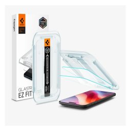 SPIGEN EZ FIT képernyővédő üveg 2db (2.5D, tokbarát, ultravékony, 0.2mm, 9H + segédkeret) ÁTLÁTSZÓ Apple iPhone 17 Air
