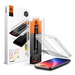 SPIGEN EZ FIT HD képernyővédő üveg (2.5D, betekintés védelem, 0.2mm, 9H + segédkeret) ÁTLÁTSZÓ Apple iPhone 17 Pro Max