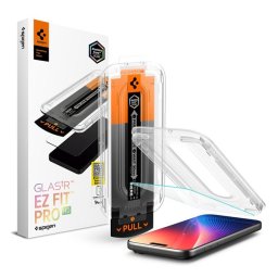 SPIGEN EZ FIT HD képernyővédő üveg (2.5D, tokbarát, ultravékony, 0.2mm, 9H + segédkeret) ÁTLÁTSZÓ Apple iPhone 17 Pro