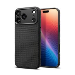 SPIGEN LIQUID AIR szilikon telefonvédő (ütésállóság, légpárnás sarok, rombusz) FEKETE Apple iPhone 17 Pro Max