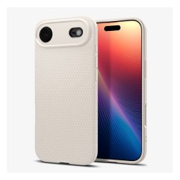 SPIGEN LIQUID AIR szilikon telefonvédő (ütésállóság, légpárnás sarok, rombusz) BÉZS Apple iPhone 17 Air