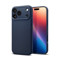 SPIGEN LIQUID AIR szilikon telefonvédő (ütésállóság, légpárnás sarok, rombusz) SÖTÉTKÉK Apple iPhone 17 Pro