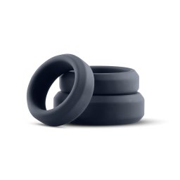 Boners - szilikon péniszgyűrű szett - 3 db (szürke)